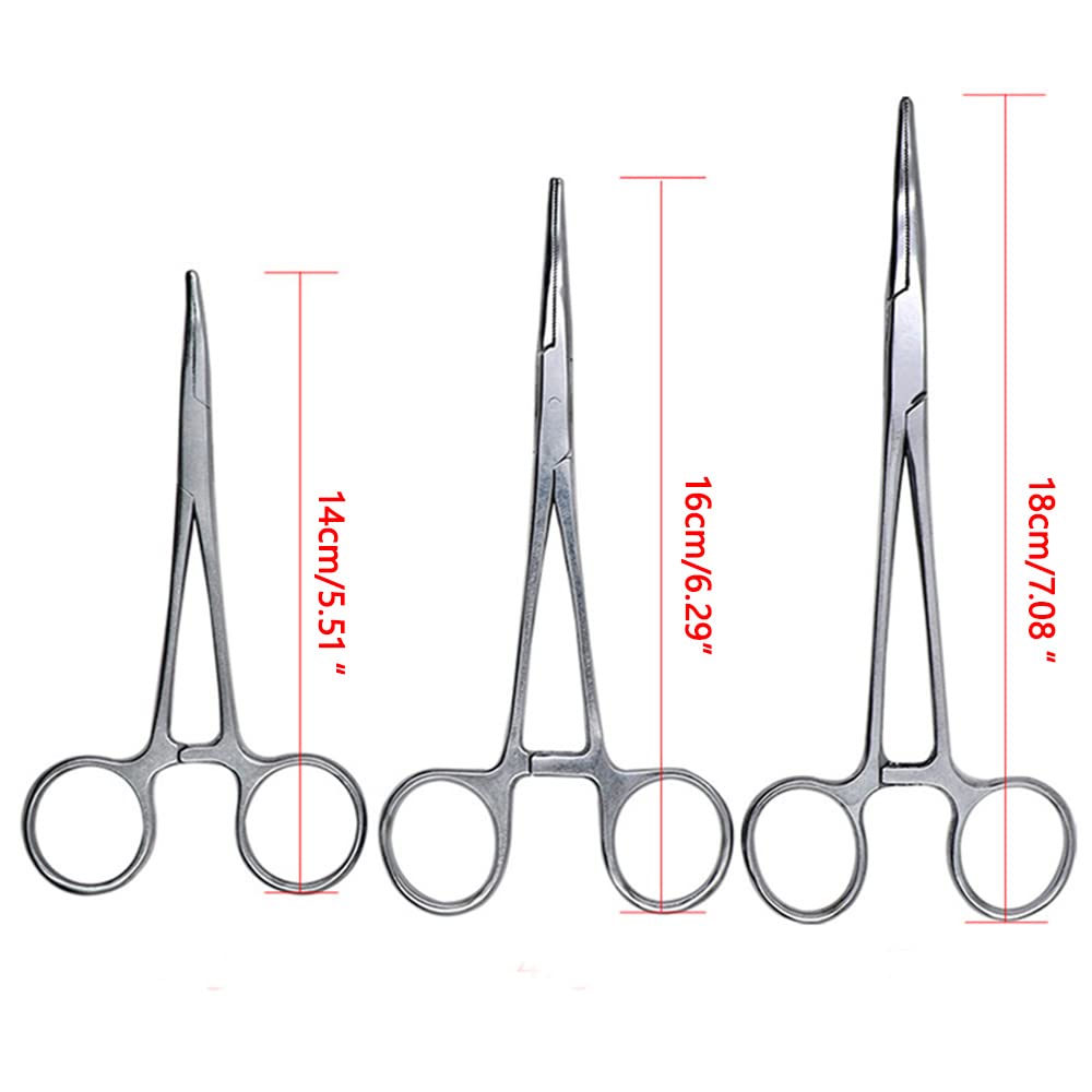 Pinzas hemostáticas curvadas de acero inoxidable 16 cm para anzuelos