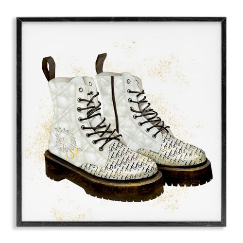 Quilted Leather Fashion Boots, 24 x 24 Inch Framed Giclée Print