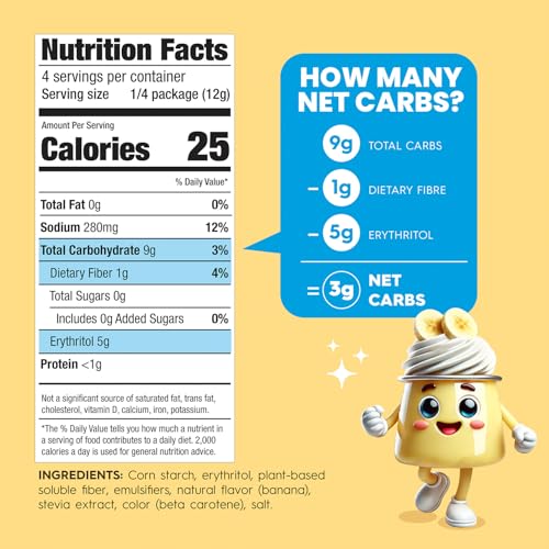 Image of Simply Desserts Banana Instant Pudding, Sugar-Free, 12-Pack - Healthy Dessert, Keto Snacks, Vegan & Diabetic-Friendly, Kosher, 1.7 Oz Ea