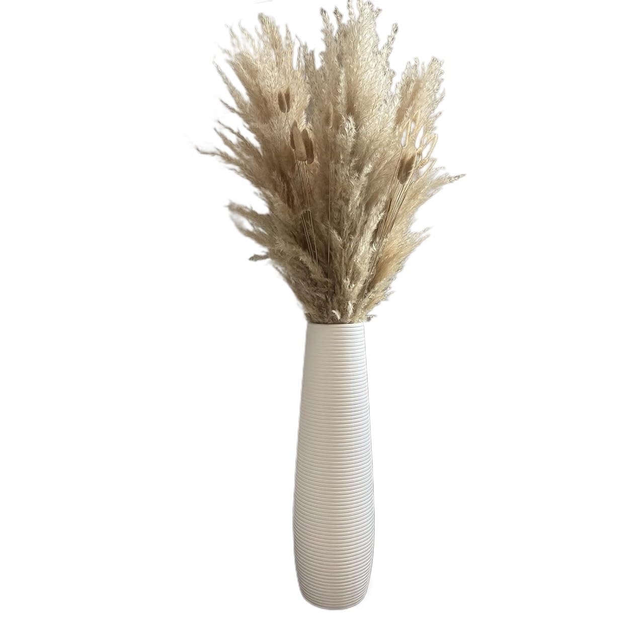 SnamicE Ceramic Vase,Decorative Large Vases,floor vases,Vases White Large Floor Vase,Ceramic Vase,Decorative Tall Flower Holder for Modern Rustic Farmhouse, Bookshelf Décor, Dinin,White-76cm