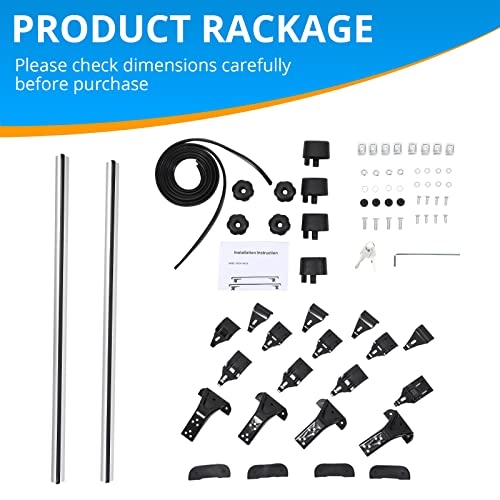 Car Roof Rack Cross Bars, Universal Fit Adjustable From 20" To 54" With Grooved Side Rails, Aluminum Cross Bar Replacement For Rooftop Cargo Carrier Bag Kayak Bike Snowboard #TOP5