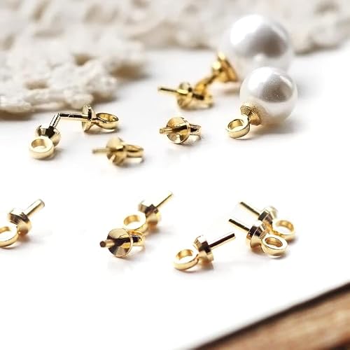 サムコス 挿入ヒートン 100個セット 3*6.5mm ゴールド シル
