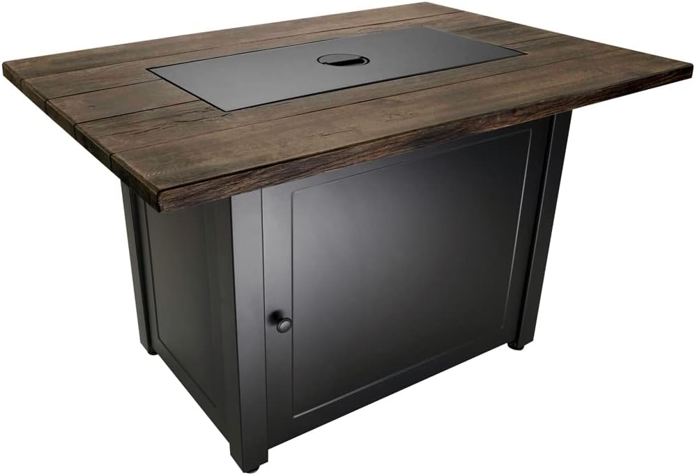 Endless Summer The Marc Propane Gas Fire Table with the burner cover in place.