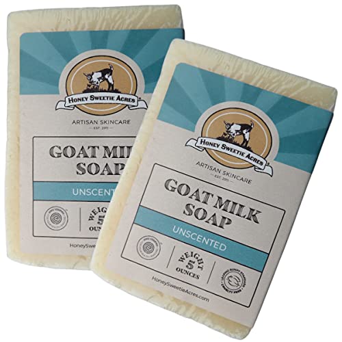 Honey Sweetie Acres Goat Milk Soap All Natural Handmade Soap For Women From Nigirian Goats Milk For Increase Butter Fat Creamier Feel Our Goat Milk Soap Bar Is Made In The USA Unscented