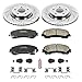 Power Stop K6944 Front Z23 Carbon Fiber Brake Pads with Drilled and Slotted Brake Rotors Kit For Infiniti Q50 Q60 QX50 [Application Specific]