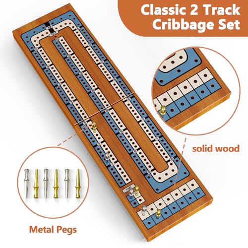 Juego de Mesa Cribbage Pequeño de Viaje Plegable de Madera miniatura 7