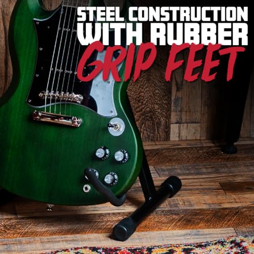 Gator Frameworks Rok-It Kompakter und universeller A-Frame-Ständer für Akustik-, Elektro- oder Bassgitarren; (RI-GTRAU)