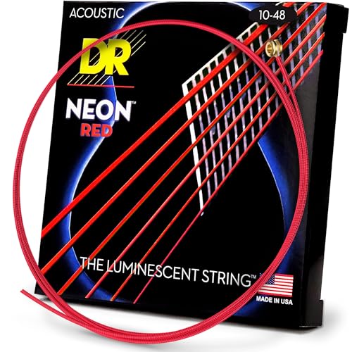 Cordes guitare acoustique rouge 10-48 pour jouer sur scène NRA-10