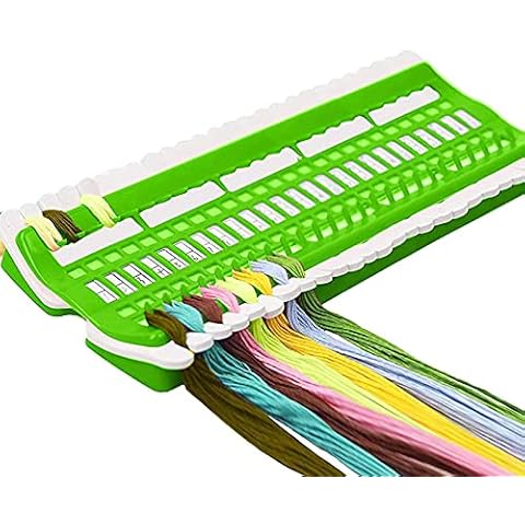 Nicoone Embroidery Thread Organiser, 50 Positions Cross Stitch Thread Holder with 4 Code Cards for Cross Stitch Thread Embroidery Floss Organizers Cover