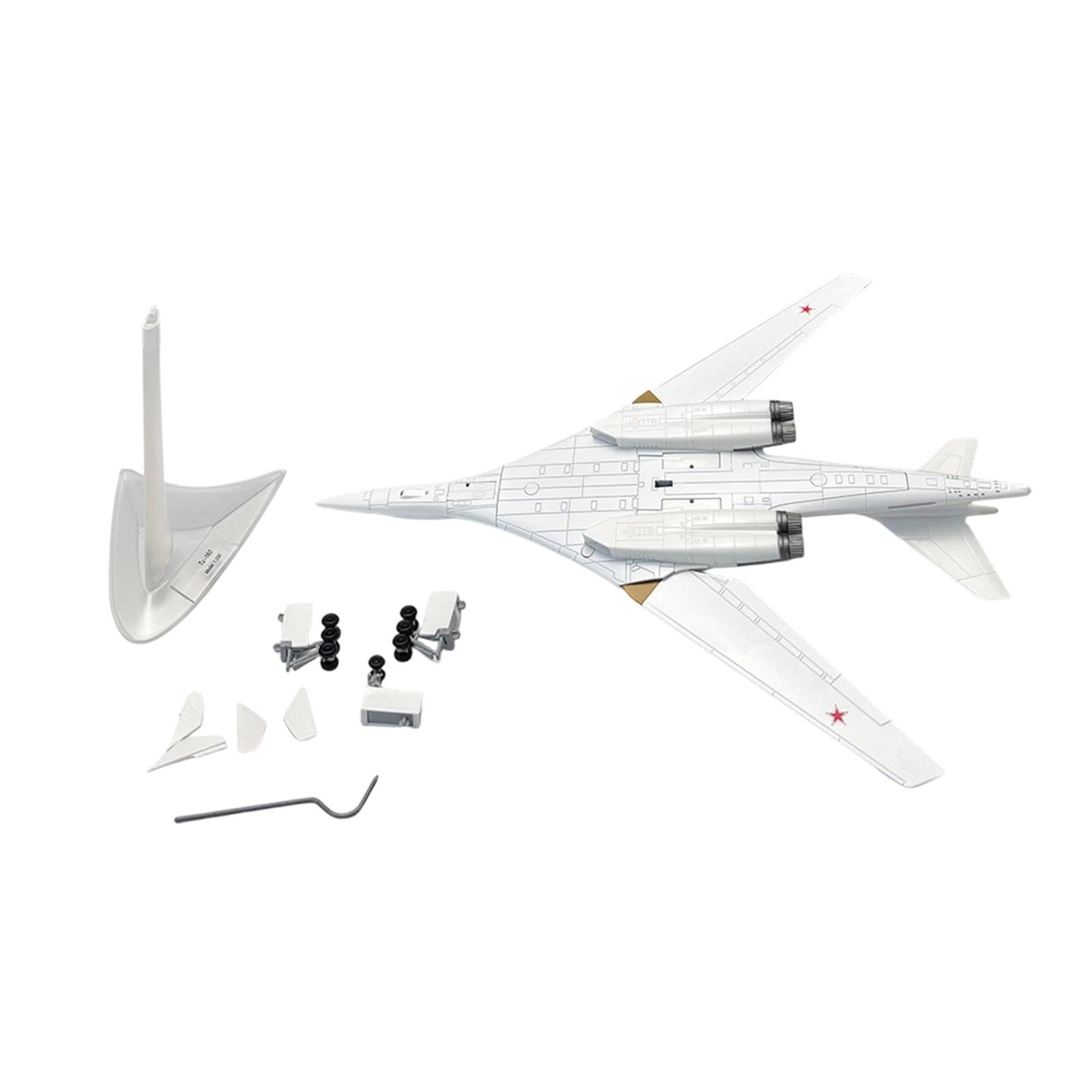 Modello di Aereo da Caccia TU160 in Metallo in 1/200 per Mobile TV da Camera da Letto
