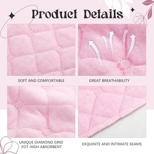 Image of Toulite 10 Pcs Reusable Bra Liners for Sweat, 3 Layer Bra Sweat Pads, Soft Cotton Outer Layer with Polyester Fiber Core