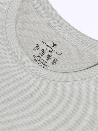 Image of TECHNOSPORT Men's Slim Fit Polyester Activewear Sports T-Shirt with Moisture-Wicking Comfort for Workout, Running & Gym