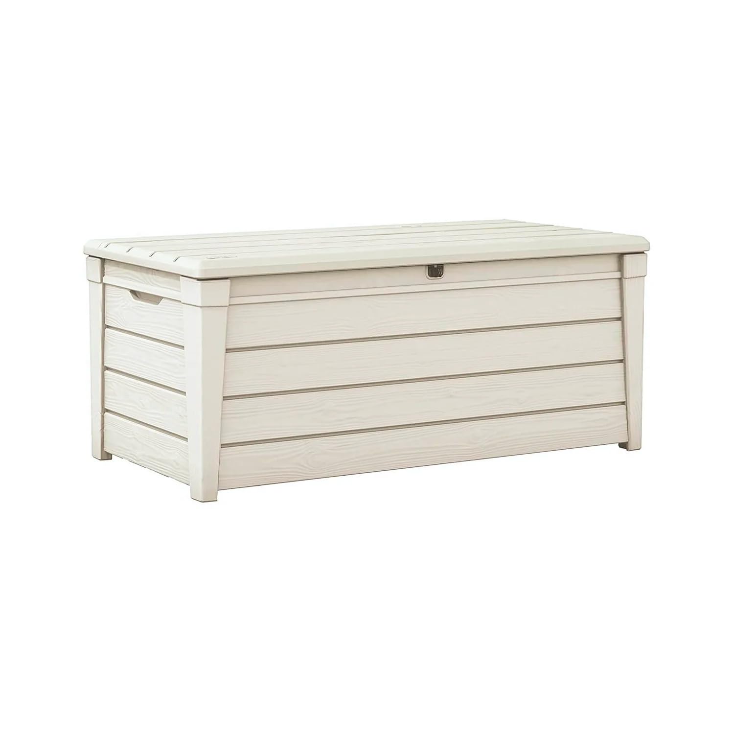 Avilia Sitzbank für den Außenbereich Creme – Doppelfunktion Stauraum und Sitz für 2 Personen – ideal für Garten und Terrasse – 454 l – aus wetterfestem Harz, Cremefarben