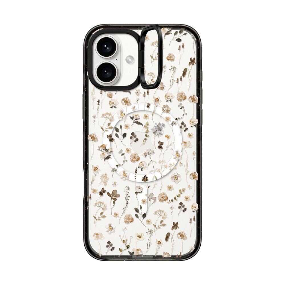 CASETiFY Impact Ring Stand Case for iPhone 16 Plus [Kickstand / 6.6 ft. 3X Military Grade Drop Protection/Compatible with Magsafe] - Wildflower Friday