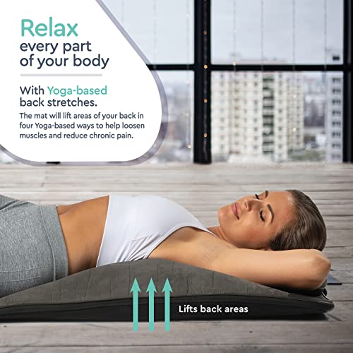 Belmint Back Stretcher - Electric Yoga Back Stretching Mat For Physiotherapy At Home - Air Compression Back Stretching Mat - Back Stretcher For Lower Back Pain Relief, Spine Stretching And Relaxation #TOP2