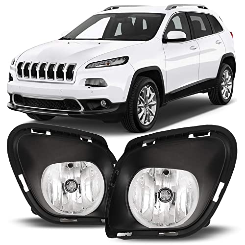 For 2014-2016 Jeep Cherokee Fog Lights +Wiring Kit +Switch Complete SET