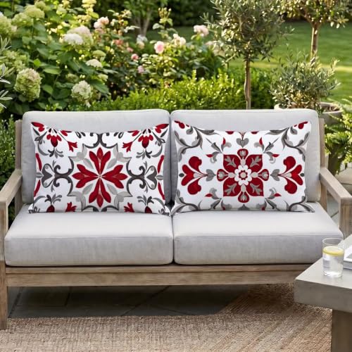 Housse coussin blanc rectangulaire lin imperméable 50x80cm de finition premium - 4