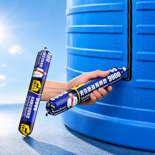 Image of 9900 Black Silicone Sealant Waterproof Adhesive for PVC Pipe Joints, Water Tank Leak Repair, Strong Bond, Weather Resistant, Multipurpose Sealant-750gm