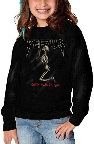 QunFa Love Yeezus God Want You 2016 Tour Hoodies For Girls Kids Sweatshirt 4 Toddler