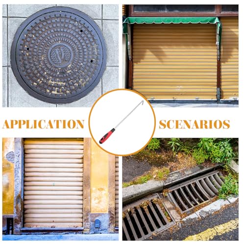 Gancho de persiana de acero inoxidable solución para abrir puertas atascadas 8