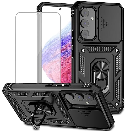 Coque Galaxy A54 5G Samsung SM-A546U avec verre trempé et protège-caméra Noir