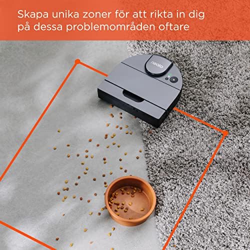 Neato Robotics D10 - Robot Vacuum Cleaner - 300 Minutes Runtime - Zone Cleaning - Virtual Boundary - Cleans Hard Floor to Carpet - Ideal against allergens - Powerful vacuuming