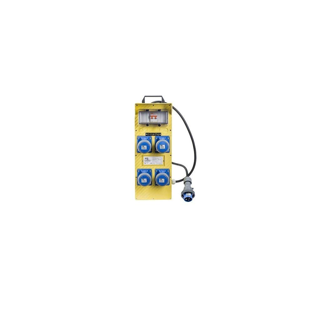 Quadro elettrico 4 PRESE 220V 16A VB serie 220-4-T portatile da cantiere vetroresina CE dichiarazione di conformità UE