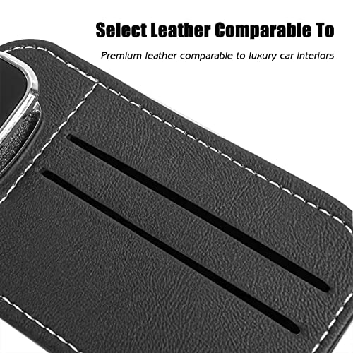viseira carro | Suporte óculocarro universal,Suporte óculosol couro universal multi bolso para carro