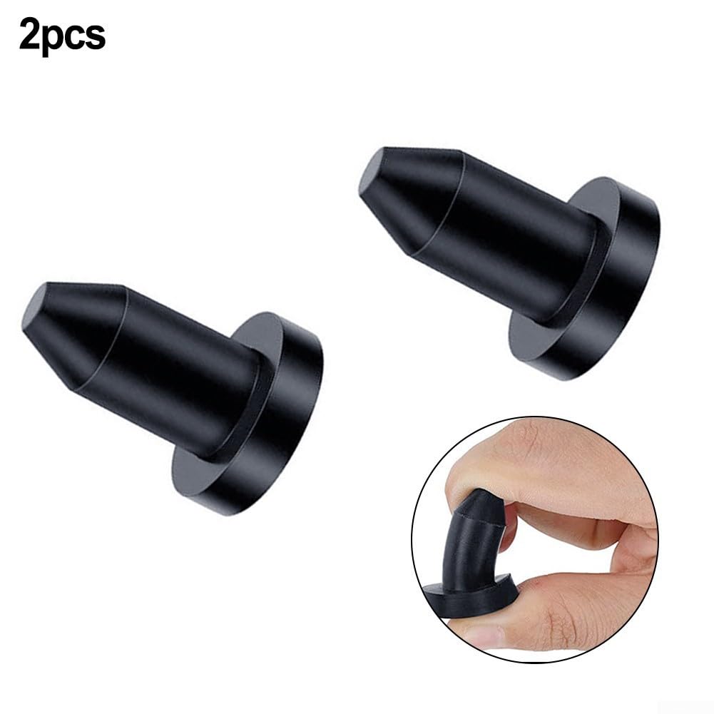 Eawfgtuw Paquete de 2 tapones de goma para agujeros de drenaje para barco de pesca en canoa, pieza de repuesto, sello de cubierta de agujero negro, 31 x 22 mm de diámetro, 12 mm