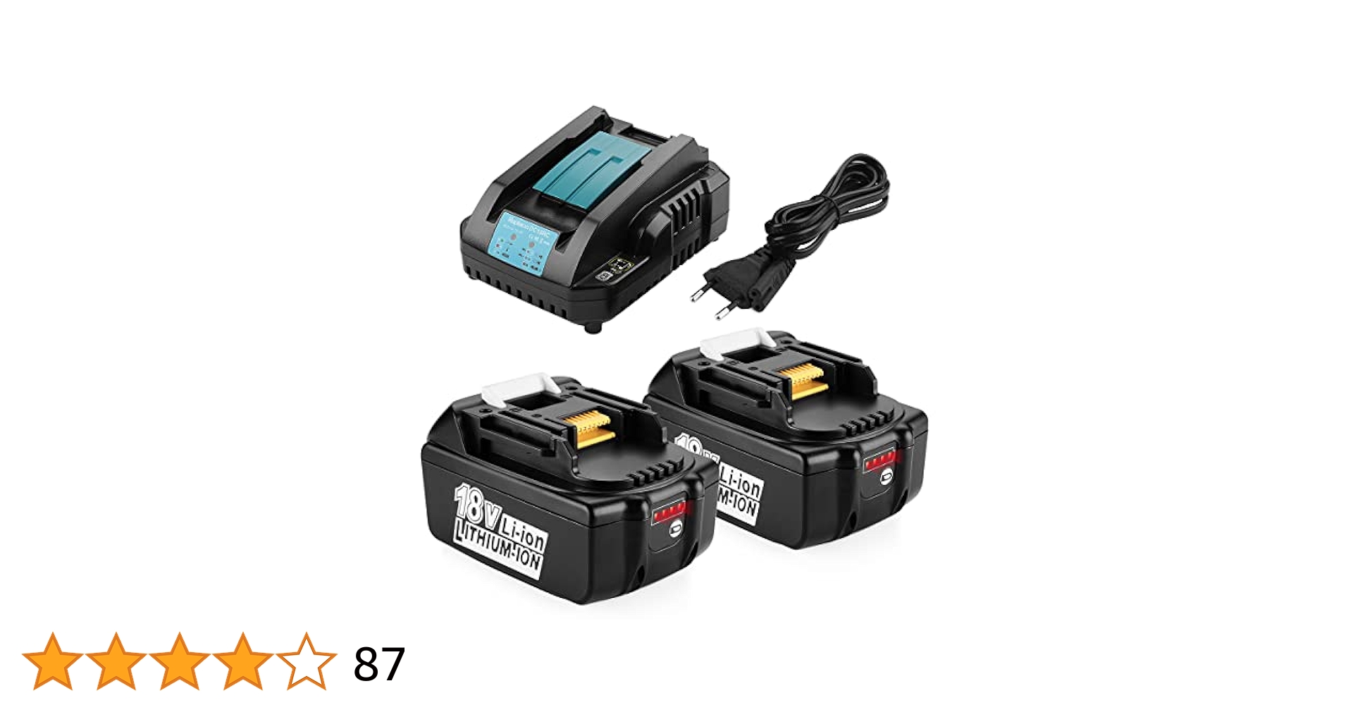 Makita - マキタ 14.4v/18v対応 スライド式充電器＋BL1860B互換バッテリー Amazon.co.jp: Ehomtikk 互換 マキタ14.4Vバッテリー 充電器