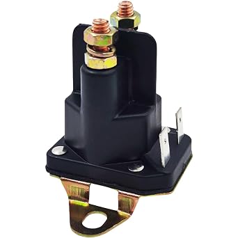 4-Terminal 12V Starter Solenoid Relay Switch for Poulan Craftsman Husqvarna 532192507 581693701 539101714 582042801 582042802 Lawn Riding Mower Tractor Trombetta 862-1221-211-20