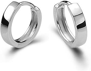 925 Sterling Silver Hoop Earrings for Women | Small Zircon Inlay Hoops Stud Earring Fashion Jewelry Gift