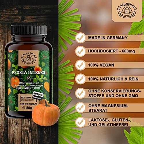 PROSTA INTENSO® - Prostata Kapseln Hochdosiert - WICHTIG: Laborgeprüfter Komplex mit Kürbiskern- & Sägepalmenextrakt… - Image 7