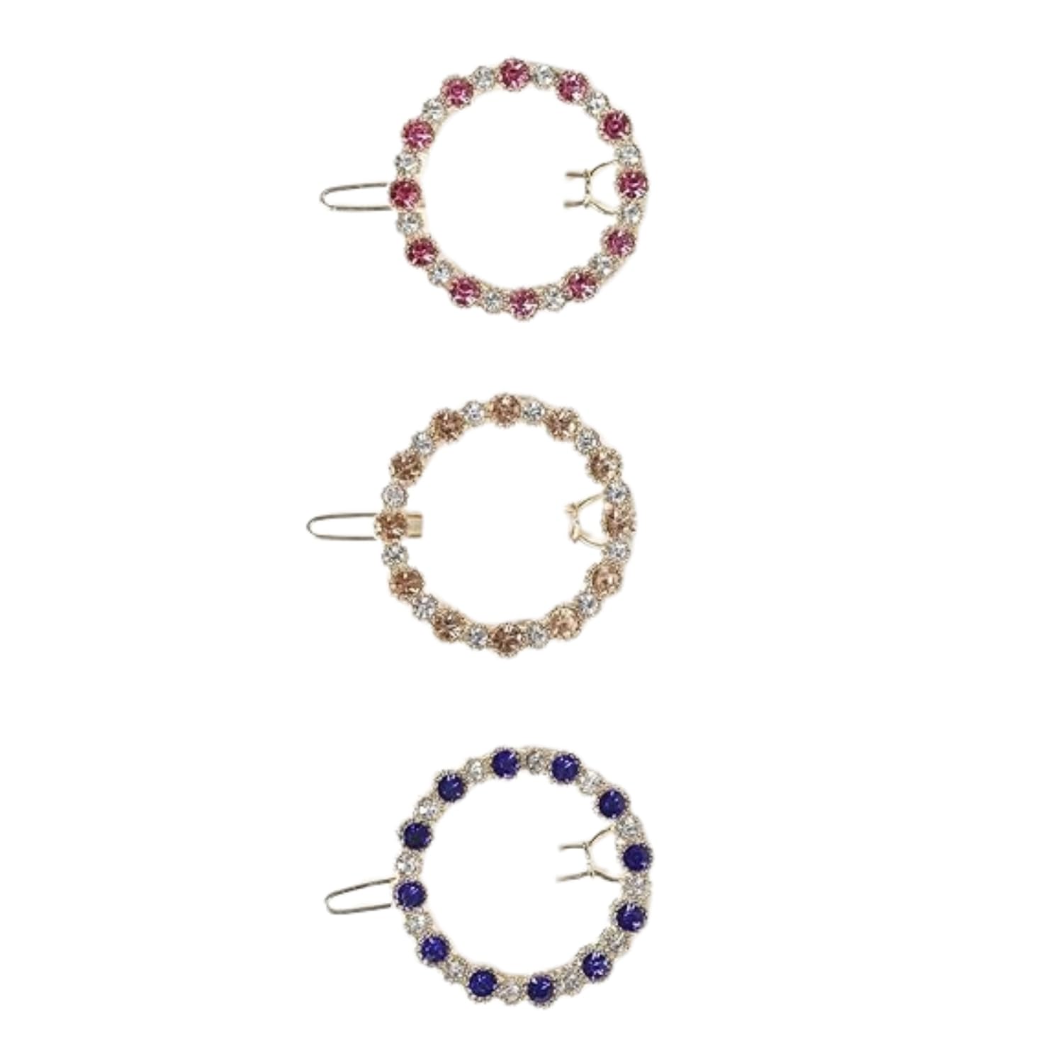 3 Pcs Hair Clips Lock pin Hair Accessories For Women's Girls, Multicolor-image-42
