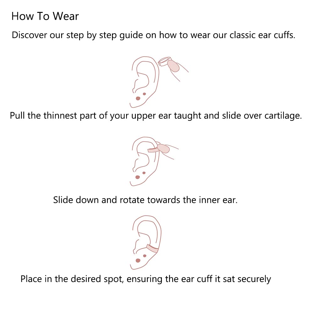 Obidos 14K Gold Plated Cubic Zirconia Sparkling Round Huggie Ear Cuff Gold Earrings for Women | Clip On Cartilage | Ear Cuffs for Non Pierced Ears Cartilage Earrings