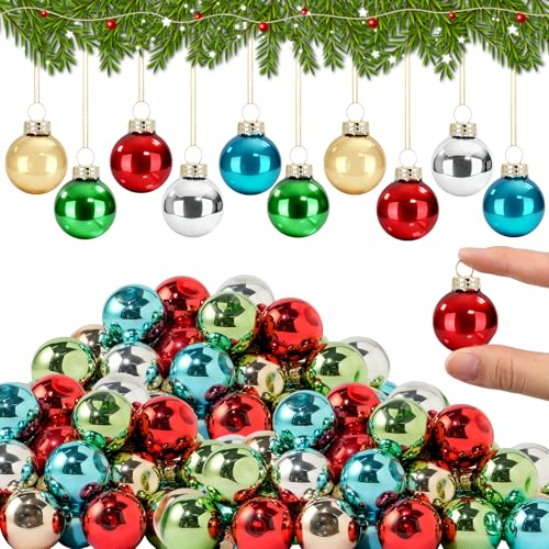 Detene 60 Pcs Christmas Glass Balls Ornaments