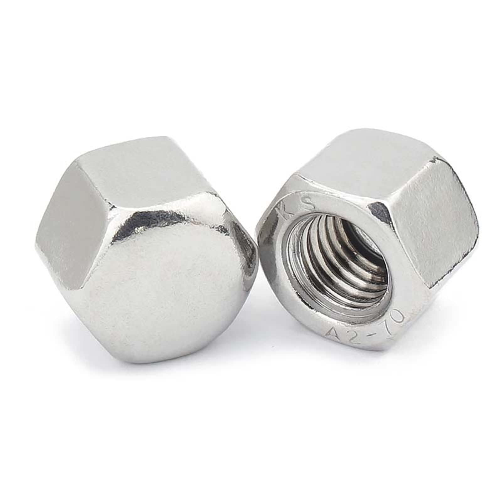 YIBIN Nut, Stainless Steel Hex Hexagon Short Low Thin Cap Acorn Nut (Size : 2pcs M4)