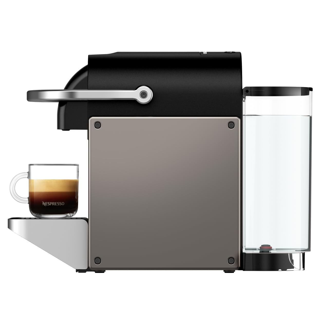 Krups Nespresso Pixie Machine à Café Titane 19 Bars Design Compact Expresso Lungo