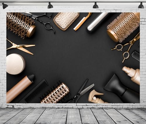 Loccor 7x5ft Fabric Barber Tools Backdrop