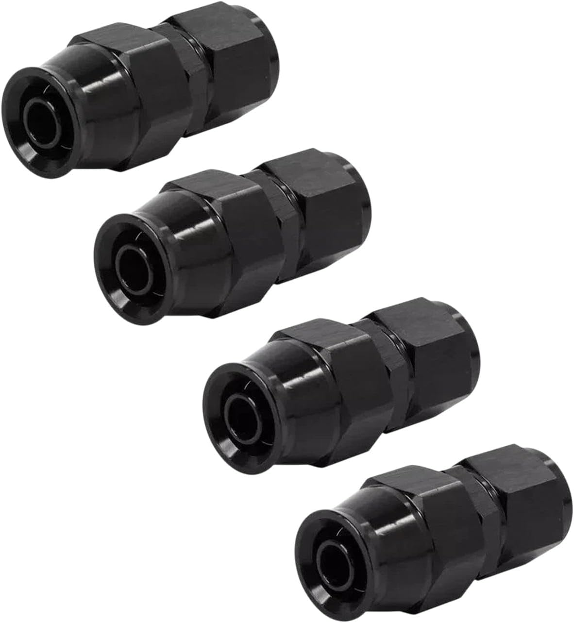10AN Straight PTFE Fitting Hose End Adapter E85 Compatible with PTFE Hose Aluminum 4Pcs