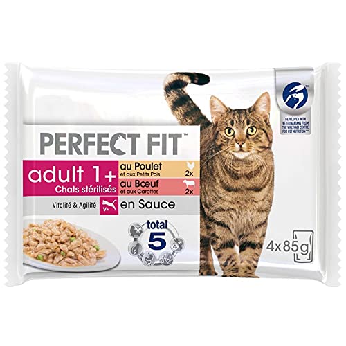 ANIMALERIE - Sachet Fraîcheur Chat Stérilisé Viande 340G - Le Lot De 4