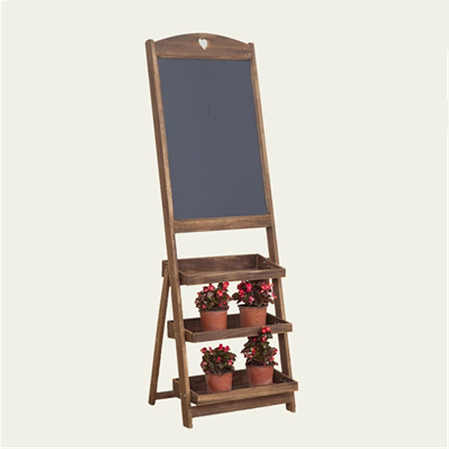 Pizarras decorativas Pizarra vertical retro con soporte de flores, pequeño tablero de dibujo pizarra for la tienda de restaurantes Publicidad promocional Menú de la pared de la escuela de la Ofi