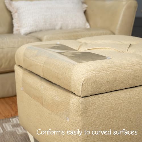 Kitty City Cat Furniture Protector – Heavy-Duty Scratch Guard for Sofas & Chairs – Multi-Pack Peel-and-Stick Cat Claw Protector, Transparent, Flexible, Pet-Friendly, Residue-Free (8 Pieces) - Thumbnail 4