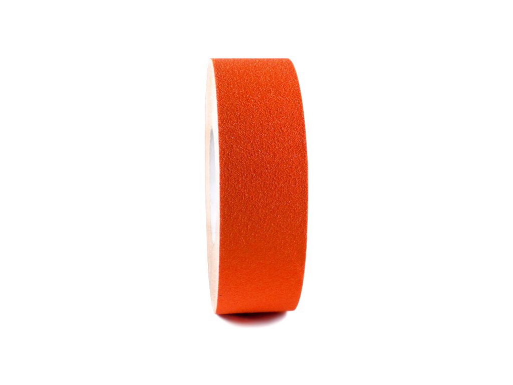 GGR Supplies T.R.U. NST-20C Orange Non-Skid Tape 2 in. Wide x 60 ft. Length Safety Way 60 Grit Anti Slip Traction Tape 32 Mil