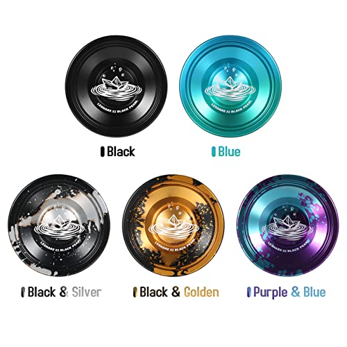 Image of Eacam Professional Responsive Aluminum Yo Yo for Kids Beginner, Replacement Unresponsive Ball Bearing for Ad-vanced Yoyo Players + Removal Bearing Tool + Bag + 5 Yoyo Strings