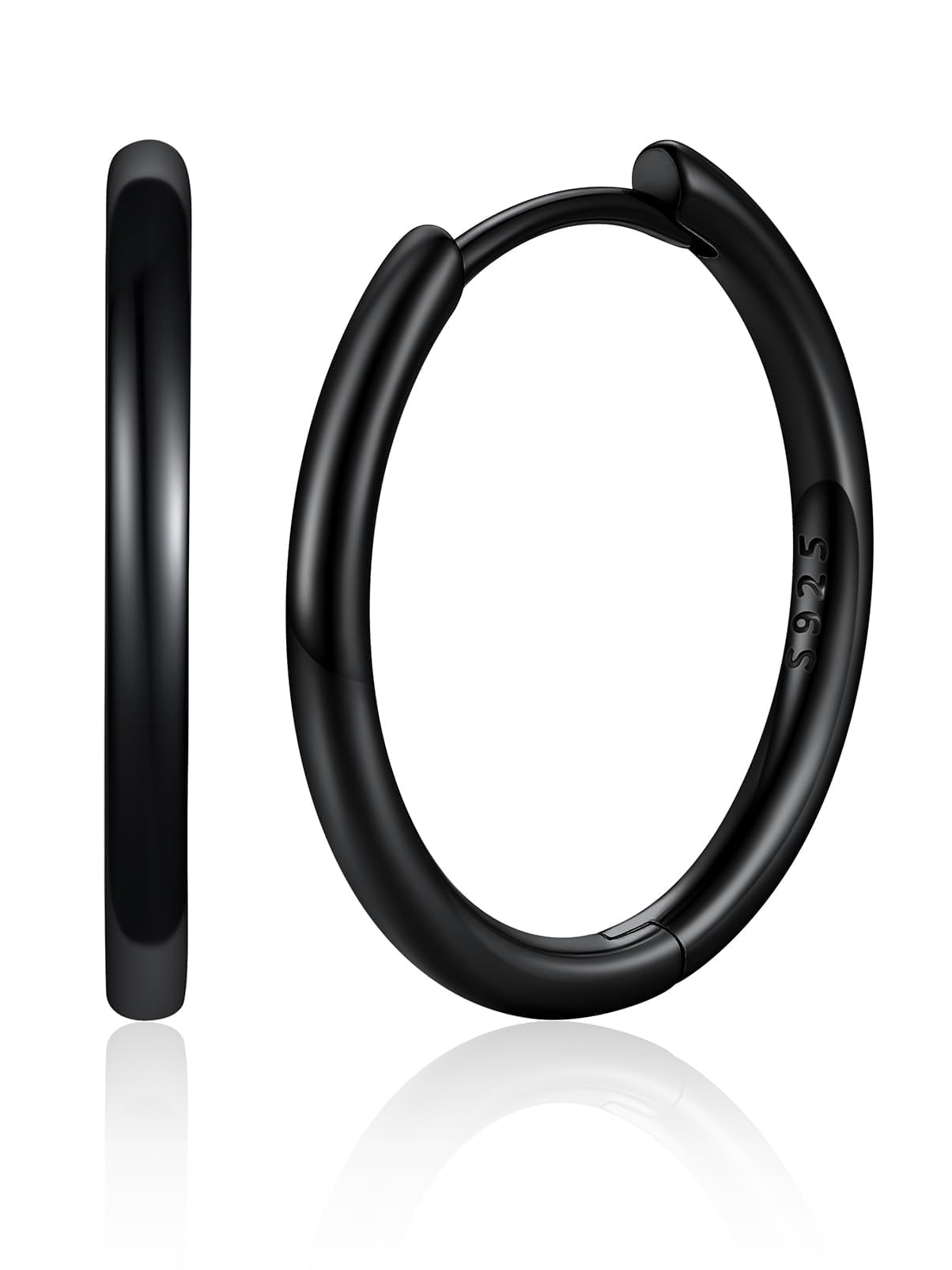 Silvora 925 Sterling Silver Hoop Earrings for Women, Small Huggie Hoops