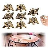 Mini-Messing-Schildkröten-Kupferscheibe für Vogeltränke, 22,7 g Gewicht, Kupfer-Vogeltränken-Reinigungsscheibe, kleine Statue, Ständer, Reiniger, Vogeltränke, Scheibe für Wasser, Garten, Brunnen