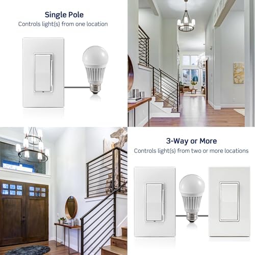 Leviton Decora Slide LED Advanced Dimmer Switch for 150W Dimmable LED, Halogen and Incandescent Bulbs and Fixtures, DSL01-LW, White - 4