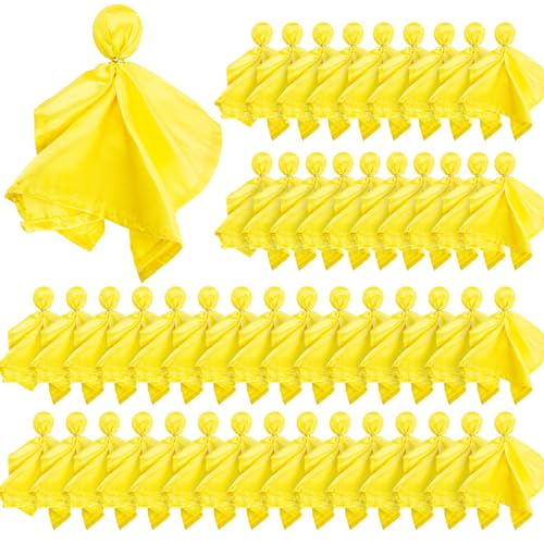TopTie 50PCS Football Referee Penalty Flag Yellow and Red Challenge Flags Sports Tossing Flags for Party Accessory-Yellow