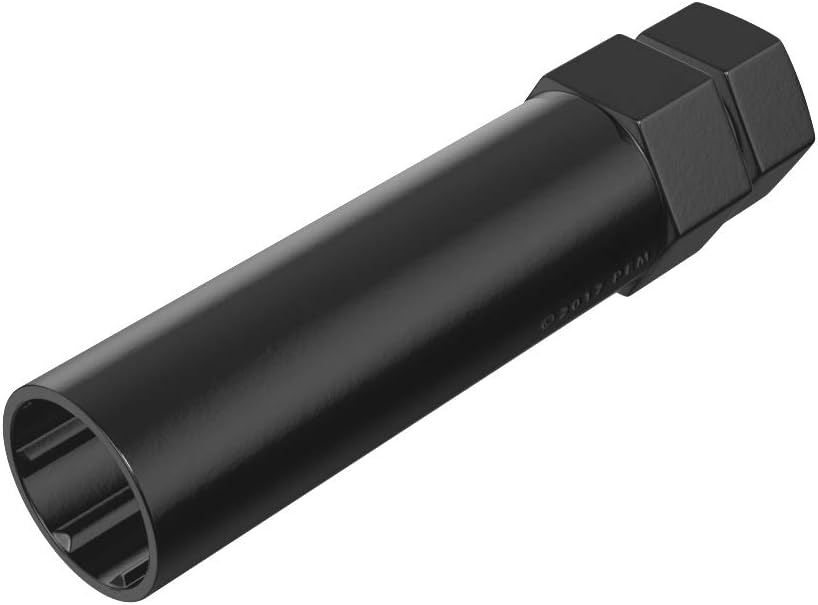 Precision European Motorwerks 1pc 7 Point Spline Drive Socket Key Tool for Locking Lug Nuts - Compatible with 19mm (3/4") and 21mm (13/16") Hex Sockets